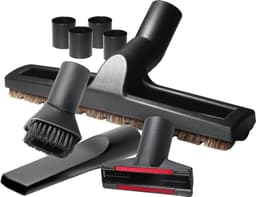 Dparts parketborstel met zachte haren én accessoires - 35mm + 32mm - Geschikt voor Miele Bosch Siemens Inventum Philips - Universeel Stofzuigervoet - Stofzuigermondstuk met paardenhaar — thumbnail 1