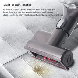 Geschikt voor Mini gemotoriseerde tool Gemotoriseerde kopborstel Compatibel met Dyson V7 V8 V10 V11 Vervangend onderdeel, matrastool voor bed, bank, auto, tapijt en gordijnen — thumbnail 4