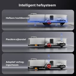 Roborock Saros 10 Robotstofzuiger met Dweil–22000Pa– 7,98 cm Ultradun– Auto Afneembare Mop– AI 3.0 Obstacle Vermijding– Auto Wasmiddeldosering– 80℃Heet water dweilwassing & Dock Zelfreiniging– Wit– S8 MaxV Ultra Upgrade-versie — thumbnail 2