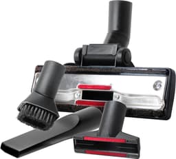 Dparts combi zuigmond met zachte haren én accessoires - 35mm + 32mm - Geschikt voor Miele Bosch Siemens Inventum Philips - Universeel Stofzuigervoet - Stofzuigermondstuk met paardenhaar — thumbnail 1