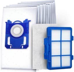 10x Dparts S-bag stofzuigerzakken - 1 HEPA filter - 1 motorfilter - geschikt voor Philips PowerGo - stofzuigerfilter stofzuigzakken Power Go - nr. CP0538/01 - EPA10 - 432200494491 - FC8021 - FC8021/03 — thumbnail 1