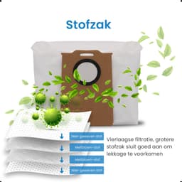 Avalue 3-in-1 Robotstofzuiger Vervangonderdelen - 2 Dweilpads - HEPA-filter - Borstel en Stofzak — thumbnail 5