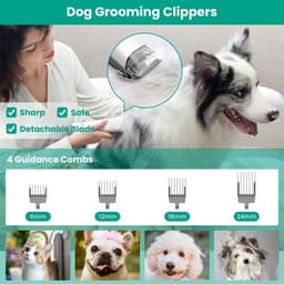 2 In 1 Elektrische Honden & Katten Trimmer & Borstel - Hondentrimmer - Kattentrimmer - Trim Tondeuse - Borstelfunctie - Incl Elektrische Afzuiger - Set Van 5 Verzorgingsmiddelen - 3 Verschillende Standen - Sterke Zuigkracht - — thumbnail 5