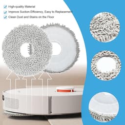 Geschikt voor Toepasselijke vervangende accessoires voor Xiaomi X20+, X10+, voor Dreame L10s Pro Gen 2, L10s Ultra, L10 Ultra, L10 Prime robotstofzuiger, Rolborstels + 6 Doek + 4 Stofzakken + 4 Borstels — thumbnail 4