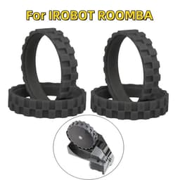 4 stuks Wielbanden voor iRobot Roomba 500 600 700 800 900 E5 I7 j7 + j9 – Antislip Rubberen Banden – Stil – Eenvoudige Montage – Vervangende Accessoires voor Robotstofzuigers — thumbnail 2