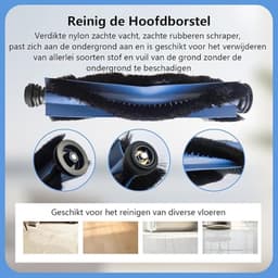 29-delige accessoireset voor Eufy X10 Pro Omni robotstofzuiger – 2 hoofdborstels, 6 zijborstels, 4 HEPA-filters, 6 stofzakken met actieve kool, 8 dweilpads, 2 reinigingsborstels en schroevendraaier — thumbnail 3