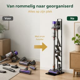 Stofzuigerstandaard - Geschikt voor Dyson V6 V7 V8 V10 V11 V12 V15 - Vrijstaande Stofzuigerhouder - Zonder Boren - Verplaatsbaar - Koolstofstaal - Zwart — thumbnail 4