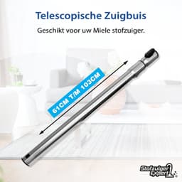 Parket Mondstuk en Telescopische Zuigbuis Set Geschikt voor Miele - Geschikt voor alle slede stofzuigers van Miele - O.a. geschikt voor Guard L1, M1, S1, C3, C2, C1, S8, S6, S5, S4, S2, S8000, S6000, S5000, S4000, S2000, S700, S500, S400, S300 etc. — thumbnail 4