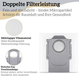 Stofzuigerzakken 16 stuks - Geschikt voor Roborock/S8 MaxV Ultra/Qrevo - 3,5L inhoud - Voorraadverpakking - Brede compatibiliteit - Stofzuigerzak — thumbnail 4
