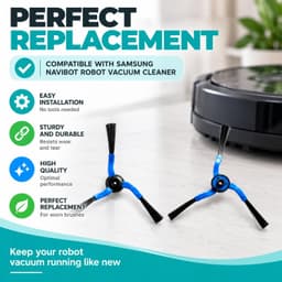 Vervangende zijborstels - 4 stuks - Compatibel met Samsung Navibot — thumbnail 5