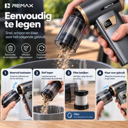 CL CHLIN REMAX 3-in-1 Turbo Fan – Elektrische Luchtblazer, Handstofzuiger & Luchtpomp – 180.000 RPM – 100 Standen – 8000 mAh – 100W – 265 g — thumbnail 5