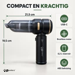 Mundary Vacuumcleaner – Draadloze Autostofzuiger – 27.000 Pa Zuigkracht – Blaas- en Zuigfunctie – Oplaadbaar via USB-C — thumbnail 5