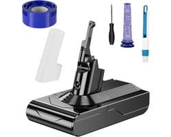 Vervangende Accu Voor Dyson V8 SV10 – 6000 mAh En 21,6V – Inclusief 2 Filters En Borstel – Extra Lange Gebruiksduur – Ideaal Kerstcadeau Voor Draadloze Handstofzuiger