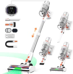 Ateroll Steelstofzuiger Draadloos – 85kPa Zuigkracht – Groene Laser – HEPA 12 Filter – Tot 85 Min Accuduur – Voor Huisdierharen - Zonder zak op accu - Wit — thumbnail 1