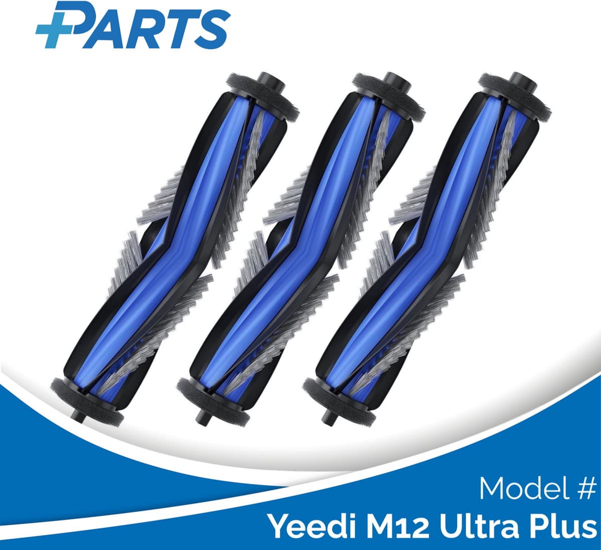 Yeedi M12 Ultra Plus Borstels (3 Stuks, Plus.Parts® alternatief voor DMB010027) — afbeelding 1