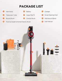 Steelstofzuiger - Vacuum Cleaner - Draadloze Stofzuiger- Kruimeldief Snoerloos - 500W - 50KPa - Handstofzuiger - 1.5L Stofreservoir - Verwijderbare Batterij - Ideaal voor Huisdieren en Thuisgebruik — thumbnail 4