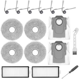 PromoHome Reserveonderdelen Geschikt voor Roborock Saros Z70 - 6 Zijborstels, 4 Dweildoeken, 2 HEPA Filters, 2 Stofzakken, Reinigingsborstel en Schroevendraaier - Universele Compatibiliteit — thumbnail 1