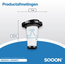 SQOON® Filterset geschikt voor Rowenta X-Force Flex 9.60 Series - Gelijk aan model: ZR009010 & ZR009012 - Vervangt pre- en post-motorfilters - Voor optimale stofzuigerprestaties — thumbnail 4