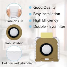 10 stofzakken geschikt voor Dreame Z10/Z20 stofzakken Station H30 / Dreame robotstofzuigeraccessoires Compatibel met Dreame Z10/Z20 stofzakken Station H30 / Dreame stofzuigeraccessoire stofzak — thumbnail 2