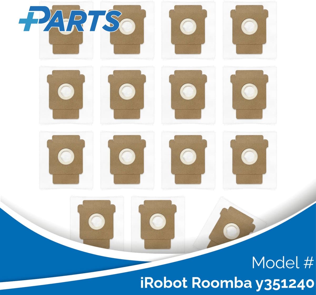 iRobot Roomba y351240 Stofzakken (15 Stuks, Plus.Parts® alternatief voor 4849916) — afbeelding 1