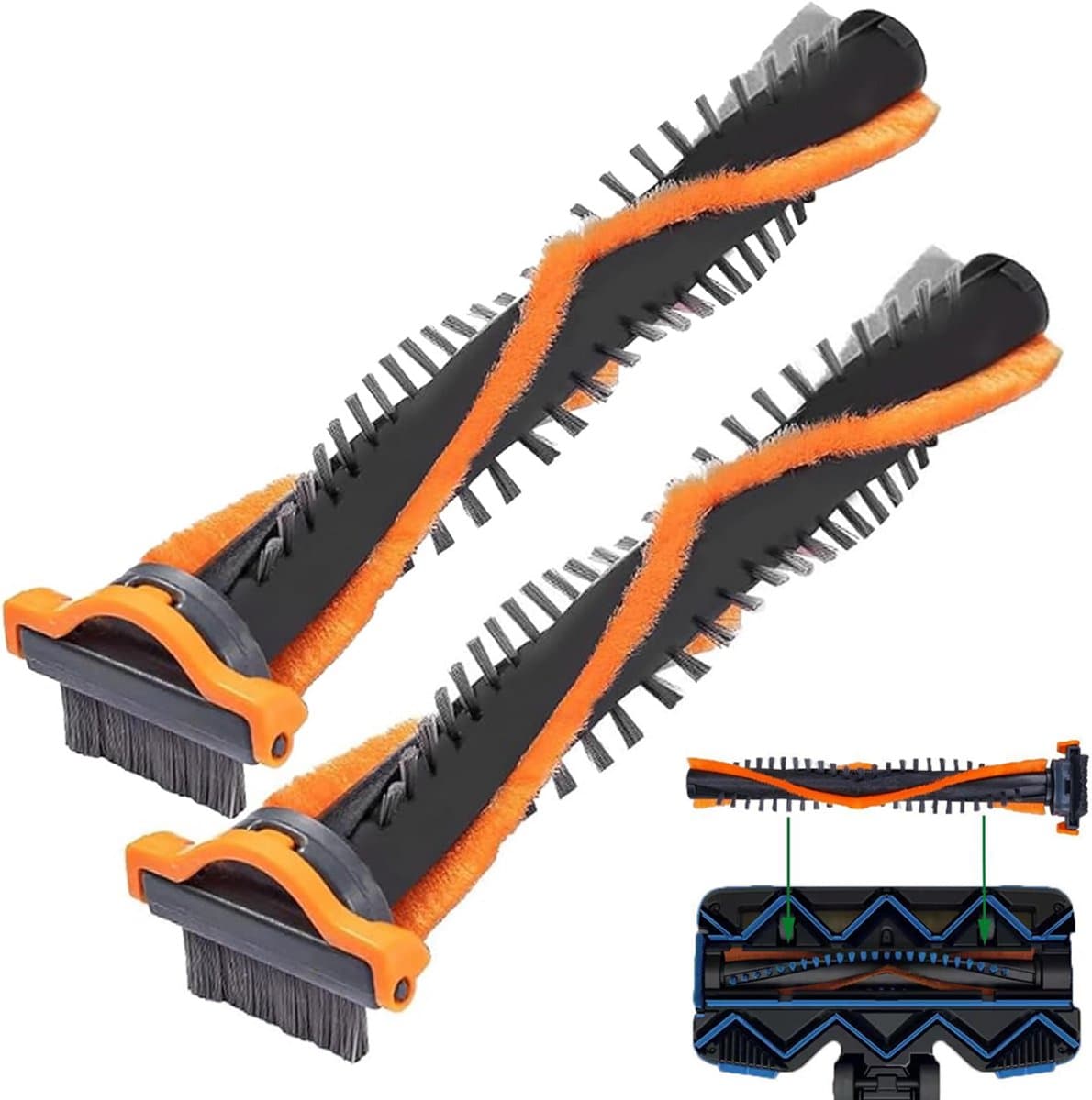 Mondstukborstel - 2 Stuks - Borstels - Stofzuigeraccessoires - Vervangende Borstel - Draadloze Stofzuiger - Steelstofzuiger - Rolborstels En Toebehoren - Geschikt Voor Philips Stofzuigeraccessoires Fc6822 6823 6827 6908 6906 Hoofdborstel — afbeelding 1