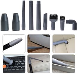 9-delige stofzuigeraccessoireset met multifunctionele hoekborstelset en kunststof mondstuk — thumbnail 4