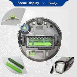 9-delige Vervangende Onderdelen Geschikt voor Irobot Roomba I&E Serie I7 I7+ I3 I3+ I4 I4+ I6 I6+ I8 I8+/Plus E5 E6 E7: 1 Set Multi-vlakke Rubberborstels, 4 Stofzuigerfilters, 4 Zijborstels — thumbnail 2