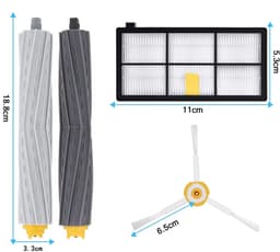 TOVBMUP Stofzuigeraccessoires - Vervangende borstelkoppen - Stofzuigerfilters - Vervangende onderdelen voor iRobot Roomba 800 900-serie 860 865 866 870 871 875 880 886 896 960 966 971 976 980 981 — thumbnail 2
