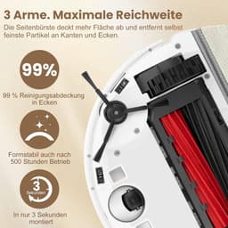 24-delig accessoireset gescht voor Roborock Q8 Max/Q5 Pro/Q5 Pro+/Q8 Max+ robotstofzuiger – 2 hoofdborstels, 6 stofzakken, 4 dweilpads, 4 HEPA-filters, 6 zijborstels, 1 reinigingsborstel, 1 schroevendraaier — thumbnail 4