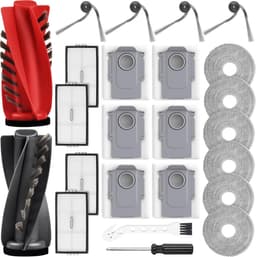24 stuks accessoires gescht voor Roborock Saros 10R / Qrevo CurvX robotstofzuiger, 2 hoofdborstels, 6 stofzakken, 6 dweilpads, 4 HEPA-filters, 4 zijborstels, 1 reinigingsborstel, 1 schroevendraaier — thumbnail 1