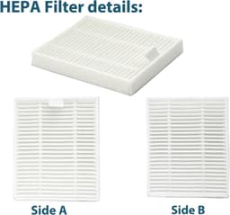 Accessoires gescht voor IRobot Roomba Combo 2 Essential/IRobot Roomba 105 Combo, 1 hoofdborstel, 3 schoonmaakdoeken, 3 filters, 3 zijborstels, 2 stofzakken, accessoireset — thumbnail 4