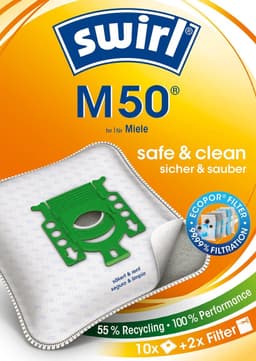 Swirl M50 stofzuigerzakken - 4 stuks + 1 filter - Geschikt voor Miele FJM - Complete C1 - Compact C1 - Compact C2 - S4 - S6 — thumbnail 1