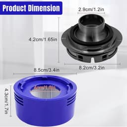 XXL Set HEPA Pre- & Post Filter geschikt voor Dyson V7, V8 - inclusief Cover cap voor Dyson V7/V8 - Promessa-Solutions. — thumbnail 2