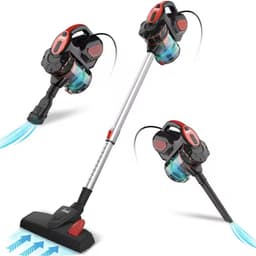 J&R Steelstofzuiger - Stofzuiger - Met draad - Stofzuiger en handstofzuiger - 2in1 - 600W - 18kPa - Rood — thumbnail 1