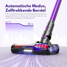 Luxe Steelstofzuiger – Draadloos – Stofzuiger zonder Zak – Op Accu – Wireless Vacuum Cleaner – 40.000PA Zuigkracht – 4 Instelbare Modi – 7-Traps Filter – 500W — thumbnail 2