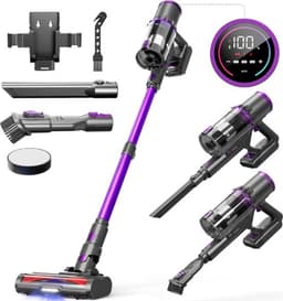 Luxe Steelstofzuiger – Draadloos – Stofzuiger zonder Zak – Op Accu – Wireless Vacuum Cleaner – 40.000PA Zuigkracht – 4 Instelbare Modi – 7-Traps Filter – 500W — thumbnail 1