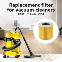 2 Filters Geschikt Voor KäRcher Wd3 Wd2 Wd1 En A Series - Cartridgefilter - Patroonfilter - Geschikt Voor KäRcher Accessoires - Voor Mensen Met Allergie Voor Fijnstof / Geuren - Vervanging van origineel 6.414-552.0 - Herbruikbaar - Hoge kwaliteit — thumbnail 5