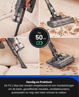 Thuys Steelstofzuiger – Draadloos – Stofzuiger zonder Zak – Op Accu – Kruimeldief Snoerloos Best Verkocht – 35000PA – 340ML – 350W — thumbnail 5