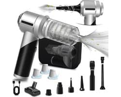 Handstofzuiger accu 18 kPA draadloos - 3 standen instelbaar - borstelloze motor - persluchtspray - stofblazer auto