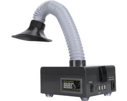 SnelShoppen - Smoke Damper, Rookafzuiger, Rookpreventie met 3-Fasen Filtersysteem, 150 W, 7000 rpm, Elektrische Lastechniek, EU Stekker
