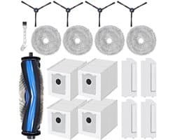 Dailygoods- Reserveonderdelen voor Ecovacs Deebot Mini - 1 Hoofdborstel - 4 HEPA-filters - 4 Zijborstels - 4 Stofzakken - 4 Reinigingsdoeken - Hoogwaardige kwaliteit - Robotstofzuiger