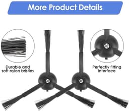 Dailygoods- Zijborstels 6 Stuks - Compatibel met Roborock Q5 Max+, S8 MaxV Ultra, Q5 Pro - Q8 Max+ - Q Revo - Qrevo Pro - Qrevo S - Qrevo Slim - Qrevo Master - Stofzuigerborstels — thumbnail 5