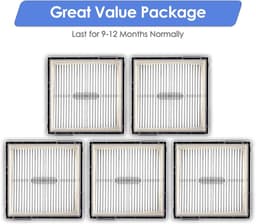 Dailygoods- HEPA-filters 5 Stuks - Vervangende Filters - Compatibel met Roborock Q10 S5/Q10 S5+/Q10 X5/Q10 X5+ - Hoge Kwaliteit - 99,9% Filtratiesnelheid - Stofzuigerfilters — thumbnail 3