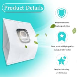 Dailygoods - CHEVVY 8 stuks Stofzuigerzakken 285 x 210 mm Compatibel met Rowenta ZR200540/520 Vacuum Cleaner Bags voor Compact Power X-Trem Power en Silence Force (RO64xx, RO63xx, RO68xx, RO39xx) — thumbnail 1