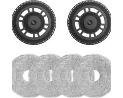 Robotstofzuiger Vervangingsset: 2 Dweilhouders & 4 Dweilpads compatibel met Dreame L10s Pro Ultra