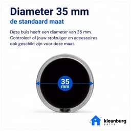 Kleanburg telescoopbuis 35 mm geschikt voor Philips PerformerPro en PowerPro Expert, alternatief voor CP9273/01 en 432200424625 — thumbnail 2
