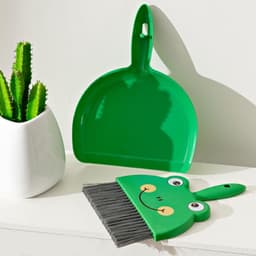 Mini Stoffer Blik - Kleine Set - Bureau Reinigen - Verzonken Clip Design - 23 x 18 cm - Groen — thumbnail 3