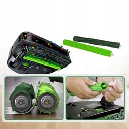 Rosfix Hoofdborstel Vervanging - Klitvrije Rubberen Waalkoppen - 252 mm - 2 Stuks - Geschikt voor iRobot Roomba — thumbnail 3