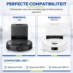 20-delige Accessoires Set Geschikt voor Roborock Q10 S5+ & Q10 S5 Robotstofzuiger - Complete Onderhoudsset met Hoofdborstels, Zijborstels, Hepa Filters, Dweilpads & Stofzakken - Onderdelen — thumbnail 2