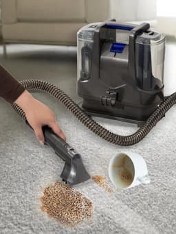 Allvia® Tapijtreiniger Machine - Tapijtreiniger Stofzuiger - Tapijtreiniger - voor Tapijt, Bank, Trap, Huisdieren en Auto - Draagbaar en Compact- zwart - 15 cm x 27cm x 28 cm — thumbnail 4